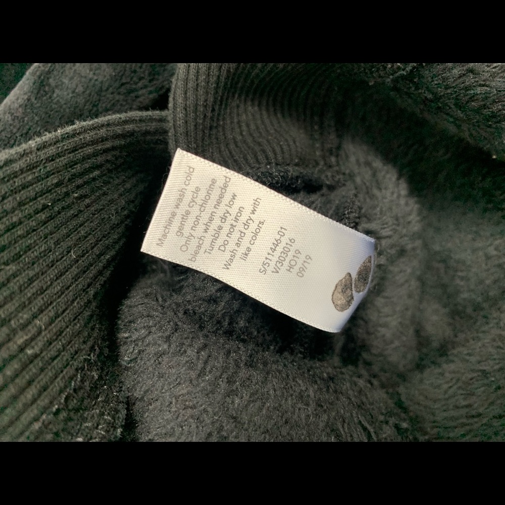 Athleta Double Cozy Fuzzy Funnel Neck Sweatshirt / Sweater | Black | Women’s XXS - Picture 8 of 9